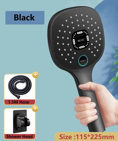 Nauja didelė skydinė lietaus dušo galvutė aukšto slėgio vandenį taupanti didelė vandens išeiga Trijų režimų reguliuojami vonios kambario priedai