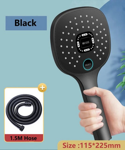 Nauja didelė skydinė lietaus dušo galvutė aukšto slėgio vandenį taupanti didelė vandens išeiga Trijų režimų reguliuojami vonios kambario priedai