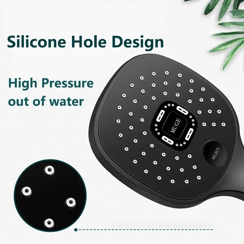 Nauja didelė skydinė lietaus dušo galvutė aukšto slėgio vandenį taupanti didelė vandens išeiga Trijų režimų reguliuojami vonios kambario priedai