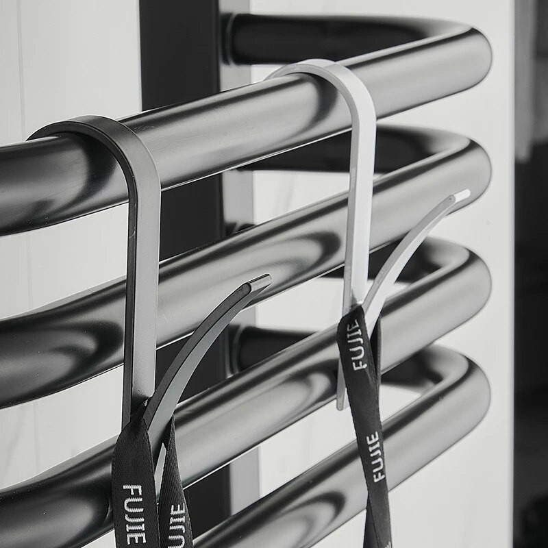 Χωρίς διάτρηση Γάντζος τοίχου Ματ Λευκός Μαύρος Γάντζος Πετσέτα Μπάνιου Γάντζος Μπάνιου για πολυλειτουργικά αξεσουάρ σπιτιού κουζίνας μπάνιου