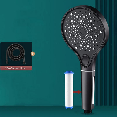 3 režiimi ümmargune dušiotsik Calcario filtriga spaa kõrgsurve säästev vesi vihmavooliku süsteemi komplekt Vannitoa segisti tarvikud