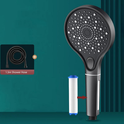 3 režiimi ümmargune dušiotsik Calcario filtriga spaa kõrgsurve säästev vesi vihmavooliku süsteemi komplekt Vannitoa segisti tarvikud