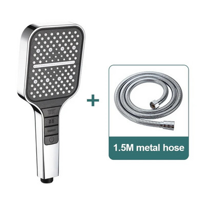 Κεφαλή ντους υψηλής πίεσης 7 Λειτουργίες Βροχόπτωση Εξοικονόμηση νερού Ακροφύσιο ψεκασμού ντους χειρός Μασάζ νερού για αξεσουάρ μπάνιου