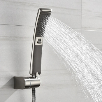 Полиран никел Ръчен душ Душ Баня 2 Функции Дъждовен душ под високо налягане Комплект пръскачки Водоспестяващ Душ водопад