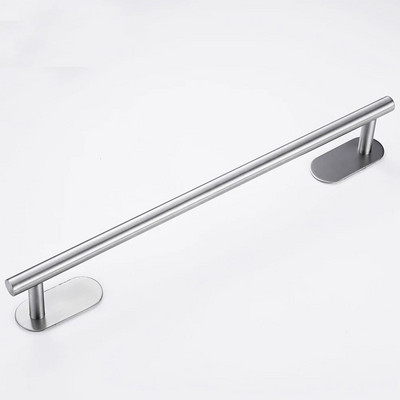 Στήριγμα για πετσέτες από ανοξείδωτο ατσάλι Αυτοκόλλητη ράγα για πετσέτες χωρίς διάτρηση Κρεμάστρα για πετσέτες κουζίνας Κρεμαστά τοίχου Εξοπλισμός μπάνιου για το σπίτι