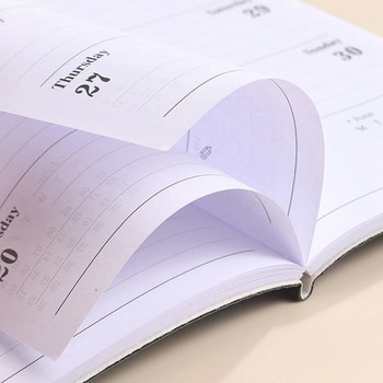 A6 Planner Purple Notebook януари 2024 - декември 2024, Daily Hourly Planner 2024, първокласна хартия (лилаво)