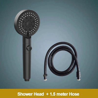 ZhangJi 2022 Νέα κεφαλή ντους 5 λειτουργιών με κουμπί Stop 10 cm Μεγάλο πάνελ τρύπα τζελ σιλικόνης Ψεκαστήρας ακροφυσίου μπάνιου εύκολου καθαρισμού