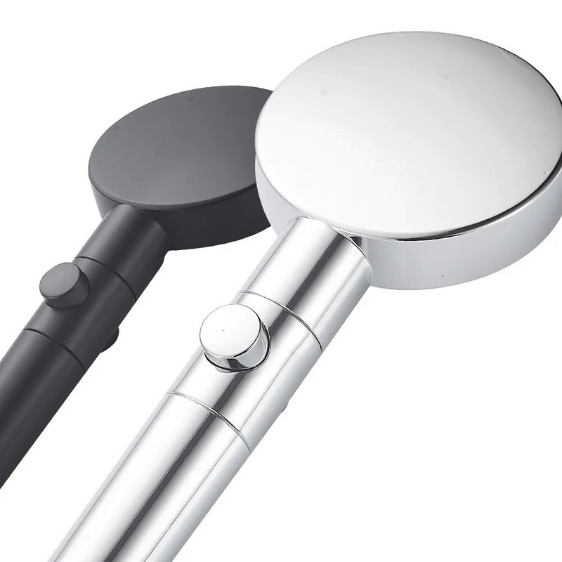 ZhangJi 2022 Νέα κεφαλή ντους 5 λειτουργιών με κουμπί Stop 10 cm Μεγάλο πάνελ τρύπα τζελ σιλικόνης Ψεκαστήρας ακροφυσίου μπάνιου εύκολου καθαρισμού