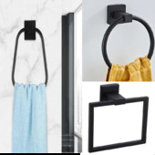 Νέο μαύρο δαχτυλίδι για πετσέτες από ανοξείδωτο ατσάλι Nordic τετράγωνο δαχτυλίδι για πετσέτες Δαχτυλίδι για πετσέτες σκουπίζοντας πετσέτα τετράγωνο δαχτυλίδι 2023