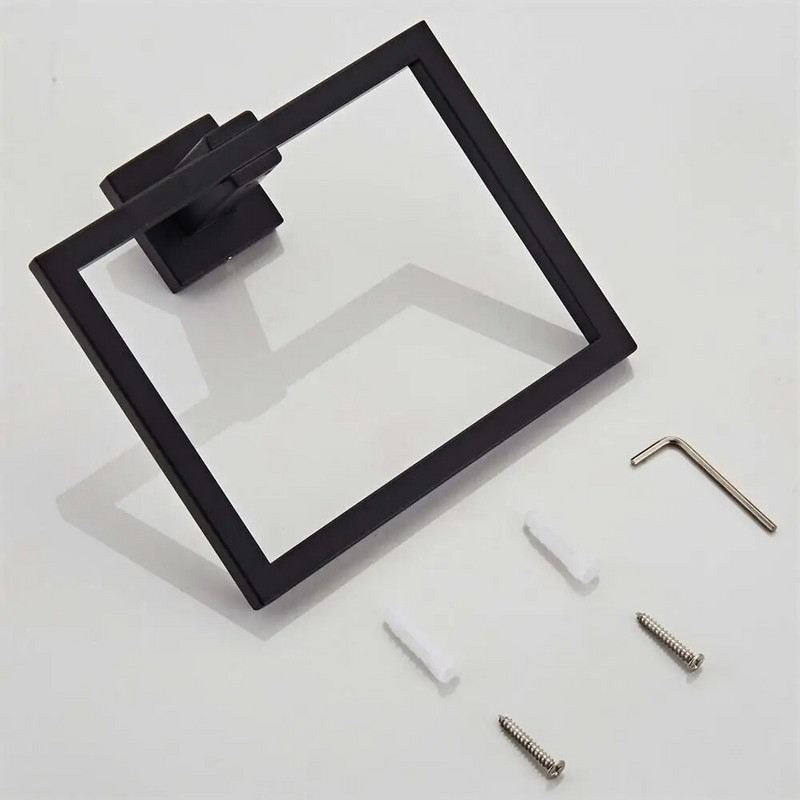 Νέο μαύρο δαχτυλίδι για πετσέτες από ανοξείδωτο ατσάλι Nordic τετράγωνο δαχτυλίδι για πετσέτες Δαχτυλίδι για πετσέτες σκουπίζοντας πετσέτα τετράγωνο δαχτυλίδι 2023