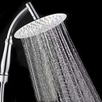 Дъждовна душ слушалка с високо налягане Голям извит удължител за душ от неръждаема стомана Квадратен удължител за душ глава