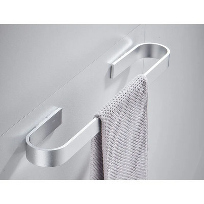 Κρεμάστρα κρεμάστρα για πετσέτες από αλουμίνιο 20/45 CM Πολυλειτουργική θήκη πετσετών χωρίς διάτρηση Μπάνιο Επιτοίχια θήκη για πετσέτες παντόφλες