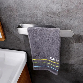 Проста скандинавска стойка за кърпи за тоалетна за баня 304 неръждаема стомана без пробиване с един прът за кърпи Модерен опростен стил