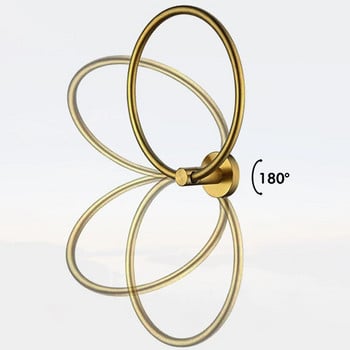 Самозалепващ се държач за кърпи от неръждаема стомана Пръстен за кърпи за баня Стенен държач за кърпи за ръце Златна стойка за кърпи за баня