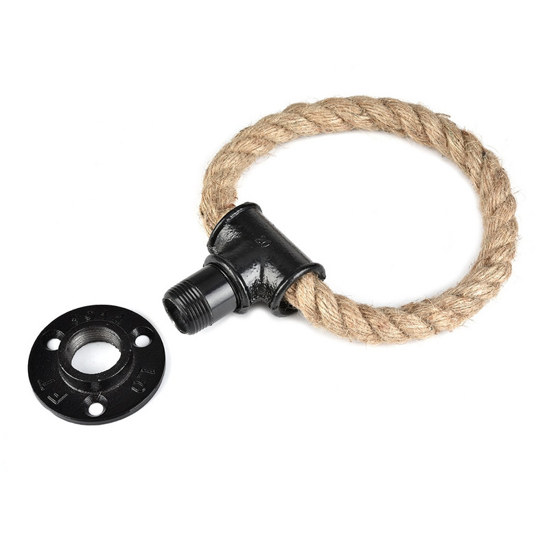 Δαχτυλίδι για πετσέτες από σχοινί Βάση τοίχου Δαχτυλίδια για πετσέτες βαρέως τύπου Στήριγμα για πετσέτες μπάνιου, ανθεκτικό στη σκουριά, φυσική ρουστίκ διακόσμηση με σχοινί