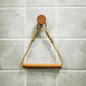 Ξύλινη χάρτινη θήκη χαρτοπετσέτας μπάνιου Τριγωνική θήκη για πετσέτες μπάνιου