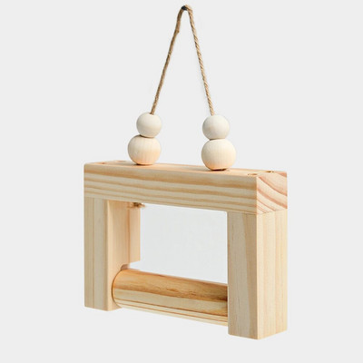 Držiak na toaletné utierky z dreva, nástenný trojuholníkový držiak na toaletné utierky