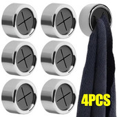 1/4 ΤΕΜ. Γάντζος για πετσέτες που δεν τρυπιέται Πλυντήριο πιάτων Σχάρες αποθήκευσης Πιλοθήκη Αξεσουάρ κουζίνας μπάνιου Πετσέτα Κρεμάστρα στον τοίχο