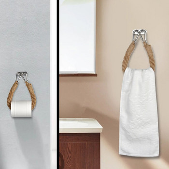 40/50/60/70 см ретро стил тъкани висящи въже държач за ролка тоалетна хартия Декор
