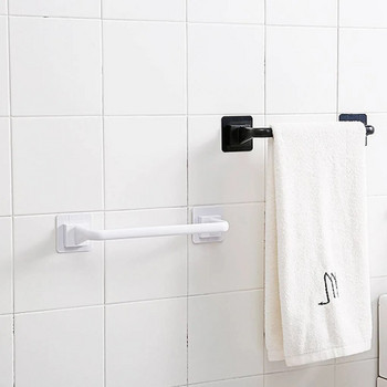 Αυτοκόλλητη επιτοίχια μπάρα πετσετών μπάνιου Βάση ράφι ράφι μπάνιου Τουαλέτα πετσέτα κουζίνας Βάση πανιών κουζίνας Μονή ράβδος αποθήκευσης