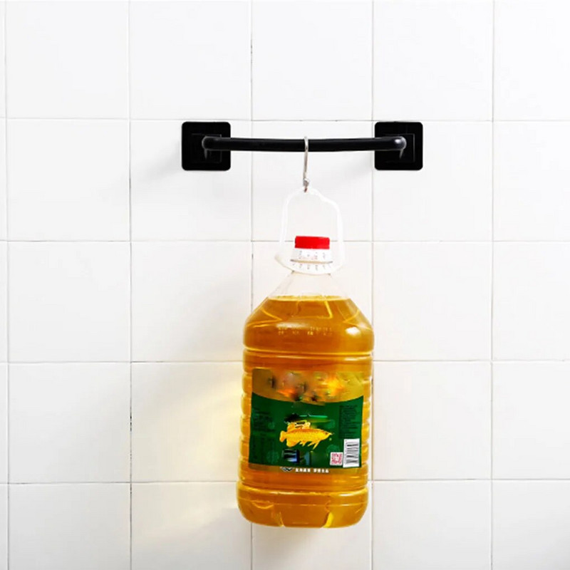 Αυτοκόλλητη επιτοίχια μπάρα πετσετών μπάνιου Βάση ράφι ράφι μπάνιου Τουαλέτα πετσέτα κουζίνας Βάση πανιών κουζίνας Μονή ράβδος αποθήκευσης