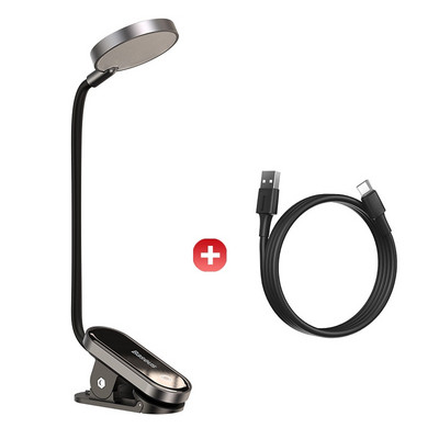 Baseus LED Clip stolová lampa s plynulou stmievaním, bezdrôtová stolová lampa, dotyková USB nabíjateľná lampa na čítanie, LED nočné svetlo, lampa na notebook