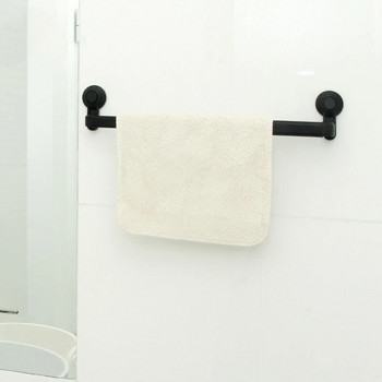 Тоалетна Вакуумна стойка за кърпи за баня Безшевна неперфорирана стойка за кърпи с един прът Прибиращо се място за съхранение 52CM