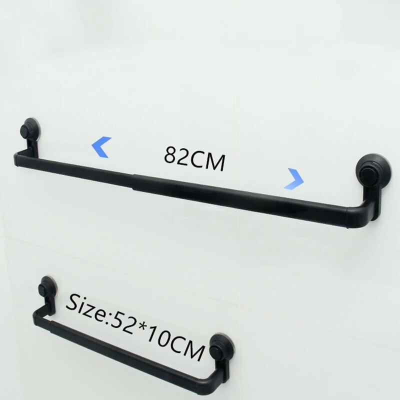 Βεντούζα τουαλέτας Βεντούζα πετσετών κρεμάστρα μπάνιου χωρίς ραφή χωρίς διάτρητη ράβδο πετσετών μονής ράβδου ανασυρόμενη αποθήκευση 52cm