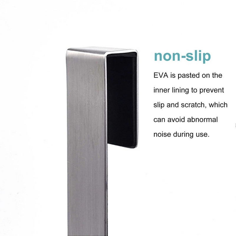 Κρεμάστρα για πετσέτες από ανοξείδωτο ατσάλι Γάντζος πίσω γυάλινης πόρτας για μπάνιο Μεταλλικός γάντζος ρούχων κρεβατοκάμαρας Δωρεάν διάτρηση Κρεμάστρα πολλαπλών χρήσεων