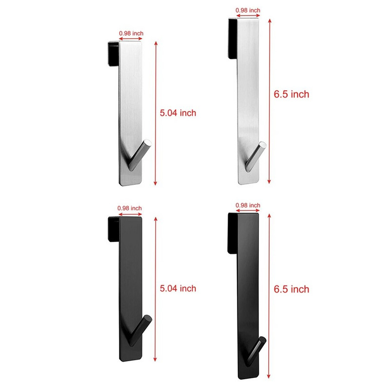 Κρεμάστρα για πετσέτες από ανοξείδωτο ατσάλι Γάντζος πίσω γυάλινης πόρτας για μπάνιο Μεταλλικός γάντζος ρούχων κρεβατοκάμαρας Δωρεάν διάτρηση Κρεμάστρα πολλαπλών χρήσεων