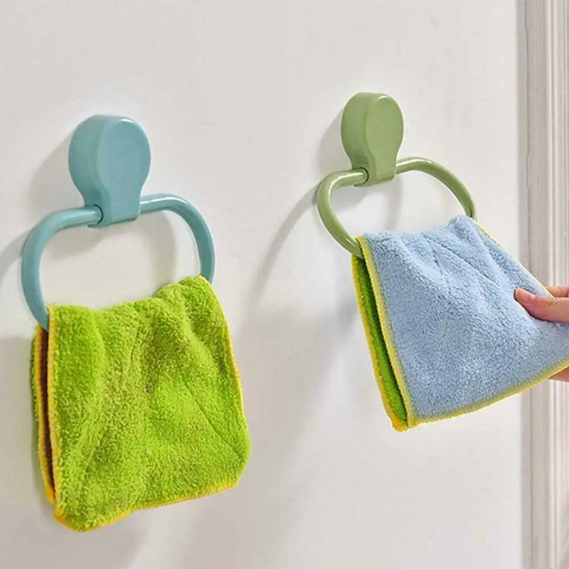 Χάρτινο Αποθήκευση Μπάνιου Σπίτι Αυτοκόλλητη Τουαλέτα Ξενοδοχείου ABS Κρεμάστρες Δαχτυλίδι Παλτό Ρολό Πετσέτα θήκη Βάση τοίχου Διακόσμηση