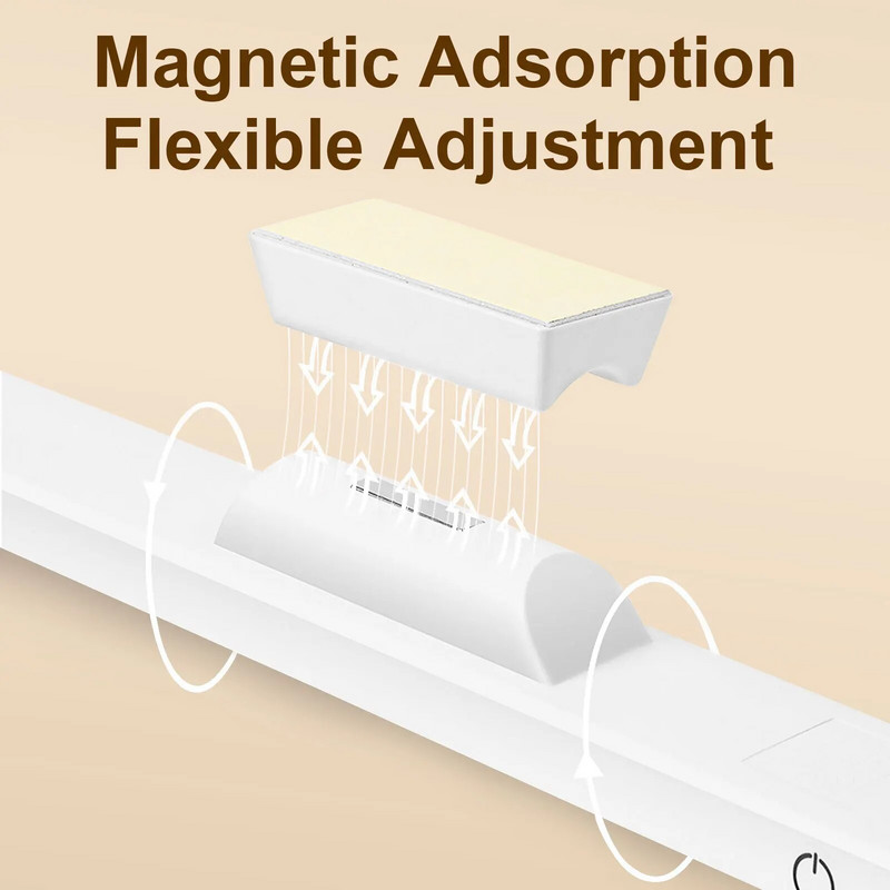 Stalinė lempa LED USB įkraunama šviesa be laipsnio pritemdymo stalinė lempa pakabinama magnetinė miegamojo naktinė lempa skaitymo stalinės lempos