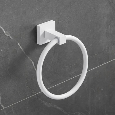 Δαχτυλίδι για πετσέτες Μαύρο, Κρεμάστρα για πετσέτες χειρός για κουζίνα μπάνιου, μεταλλική στρογγυλή θήκη για πετσέτες Επιτοίχια κρεμάστρα για πετσέτες