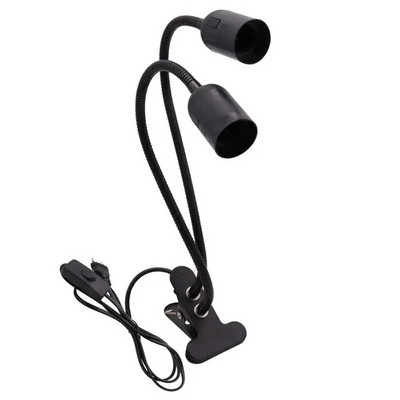 Μαύρο άσπρο βύσμα κλιπ στο φως, βιδωτό κλιπ λάμπας στο γραφείο φωτιστικό για γραφείο, κεφαλάρι κρεβατιού με διακόπτη on/off, λάμπα σφιγκτήρα για ανάγνωση