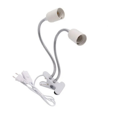 Μαύρο άσπρο βύσμα κλιπ στο φως, βιδωτό κλιπ λάμπας στο γραφείο φωτιστικό για γραφείο, κεφαλάρι κρεβατιού με διακόπτη on/off, λάμπα σφιγκτήρα για ανάγνωση