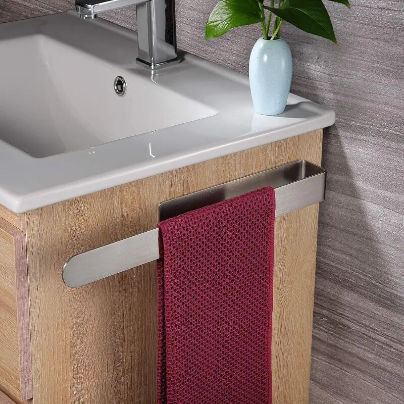 Käterätikurõngas Isekleepuv vannitoa köögirätik käterätikuhoidja pulk seinale roostevabast terasest mattmust