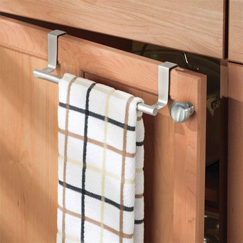 Κρεμάστρα για πετσέτες πάνω από την πόρτα Βάση για πετσέτες από ανοξείδωτο ατσάλι Ντουλάπα κουζίνας Ντουλάπα για πετσέτες Κρεμάστρα ραφιών