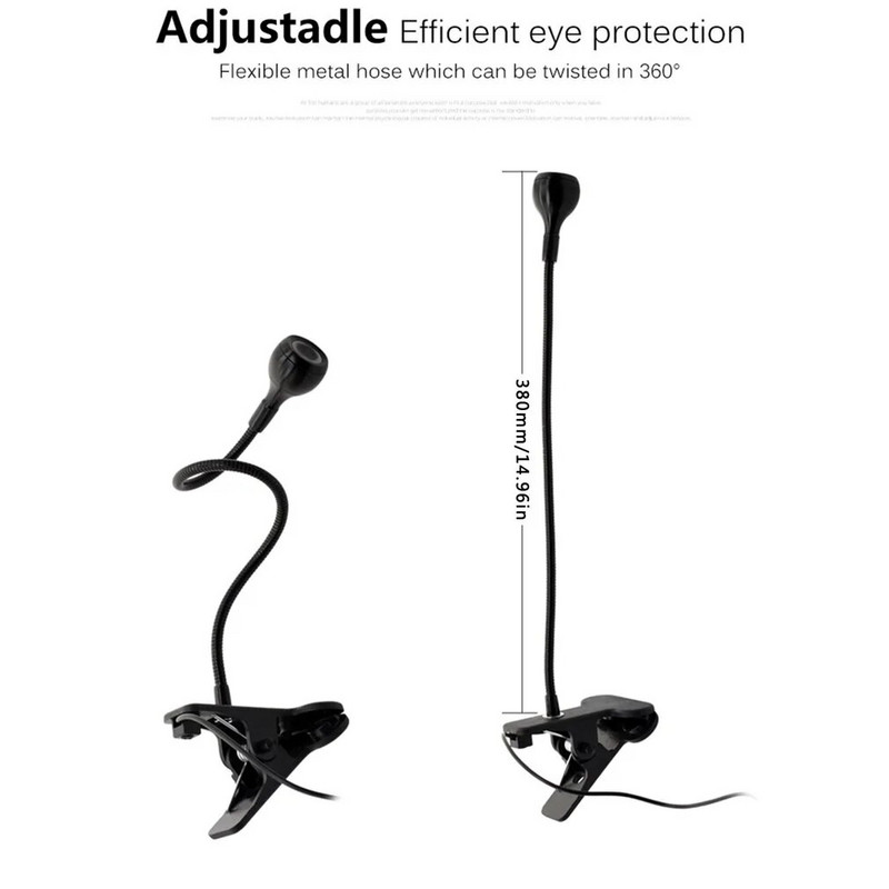 Led Ultraviolet Lights Clip-on Flexible Metal Tube UV Lamp USB Mini UV Gel Curing Light Επιτραπέζιο Φωτιστικό Στεγνωτήρα νυχιών για DIY Nail Art