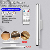 Φωτιστικό γραφείου ανάγνωσης LED USB Επαναφορτιζόμενο φως Επιτραπέζιο φωτιστικό με τηλεχειριστήριο φωτιστικό νύχτας για ντουλάπα υπνοδωματίου