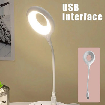 Led USB настолна лампа С докосване Димиране Огъващи се настолни лампи Защита на очите Учене за четене Нощна лампа с многофункционален държач за писалка