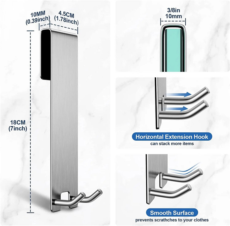 Γάντζοι ντουζιέρας Γάντζος ντουζιέρας γυάλινη πόρτα ντουζιέρας γυάλινη πόρτα χωρίς πλαίσιο, πάνω από το ντους Κρεμάστρα για πετσέτες πόρτας Κρεμάστρα Θήκη σαπουνιού με γάντζο