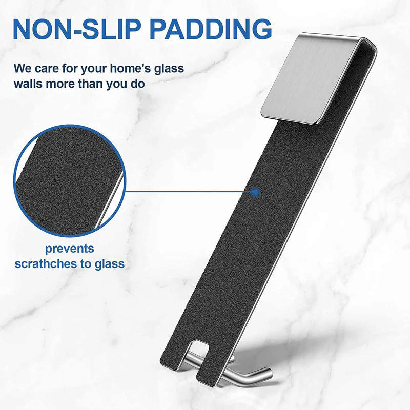 Γάντζοι ντουζιέρας Γάντζος ντουζιέρας γυάλινη πόρτα ντουζιέρας γυάλινη πόρτα χωρίς πλαίσιο, πάνω από το ντους Κρεμάστρα για πετσέτες πόρτας Κρεμάστρα Θήκη σαπουνιού με γάντζο