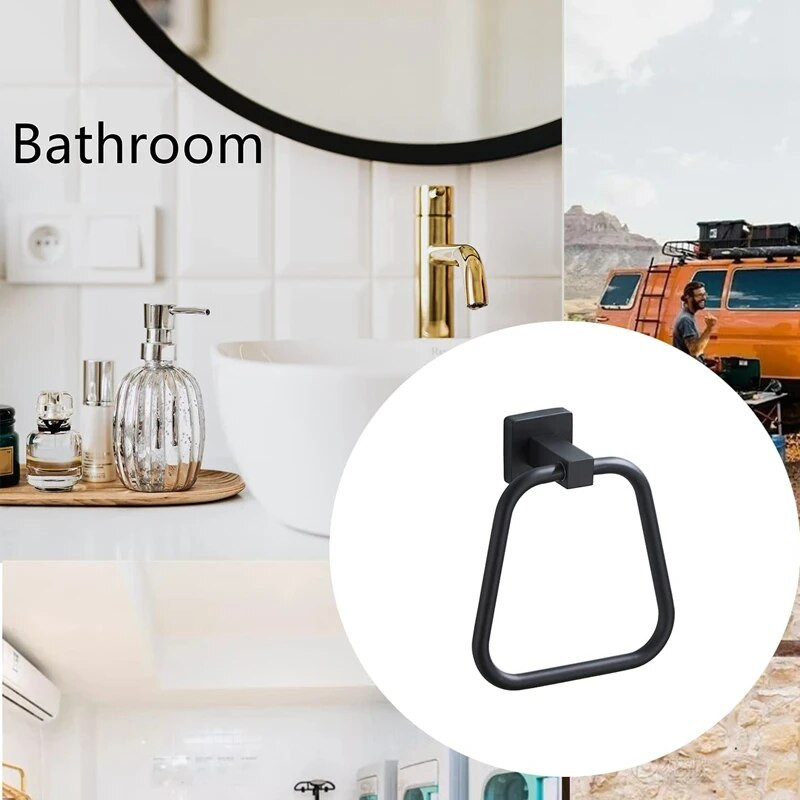 Δαχτυλίδι για πετσέτες μπάνιου, κουζίνας Κρεμάστρες για πετσέτες μπάνιου Βάση τοίχου από ανοξείδωτο ατσάλι βαρέως τύπου