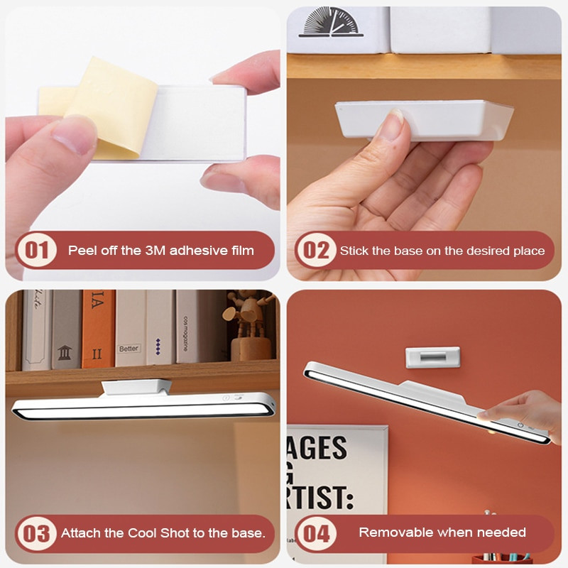 Επιτραπέζιο φωτιστικό LED Επιτραπέζιο φωτιστικό USB Επαναφορτιζόμενο μαγνητικό φως ανάγνωσης Αξεσουάρ γραφείου για γραφείο Υπνοδωμάτιο Κομοδίνο