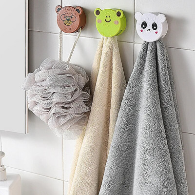 Κλιπ πετσέτας μπάνιου χωρίς διάτρηση Cartoon Viscose Towel Storage Clip Κουζίνα Επιτοίχια κρεμάστρα για πετσέτες Little Monster Βύσμα για πετσέτες