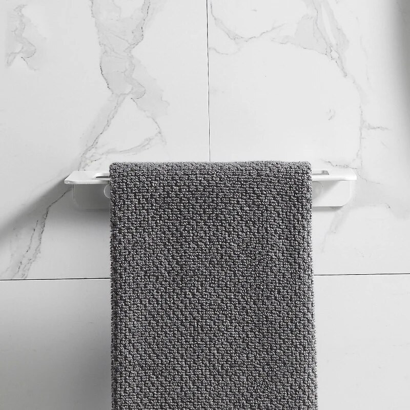 Δαχτυλίδι πετσετών για πετσέτα μπάνιου Λευκό/Μαύρο Φινίρισμα Χώρος Αλουμινίου Θήκη για Πετσέτες Μπάνιου Τετράγωνη θήκη για πετσέτες