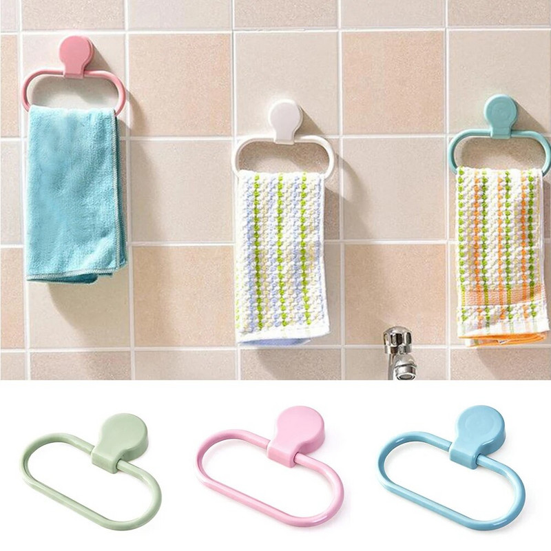 Κρεμάστρες τοίχου σε ρολό Αποθήκευση παλτό Πετσέτα δαχτυλιδιού Σχάρα σπιτιού Αυτοκόλλητη διακόσμηση ξενοδοχείου Αξεσουάρ μπάνιου τουαλέτας