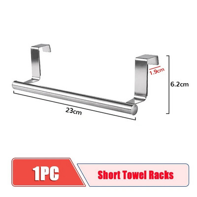 Stalci za ručnike 3 veličine Bez bušenja Vrata kuhinjskog ormarića Stalak za ručnike Šipka Držač za vješanje Polica za krpe Vješalica Kućni organizator s kukom