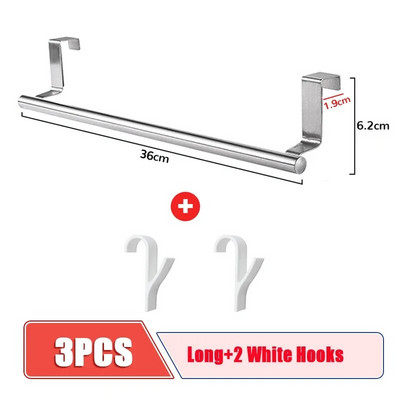 Stalci za ručnike 3 veličine Bez bušenja Vrata kuhinjskog ormarića Stalak za ručnike Šipka Držač za vješanje Polica za krpe Vješalica Kućni organizator s kukom