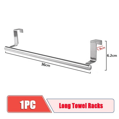 Stalci za ručnike 3 veličine Bez bušenja Vrata kuhinjskog ormarića Stalak za ručnike Šipka Držač za vješanje Polica za krpe Vješalica Kućni organizator s kukom